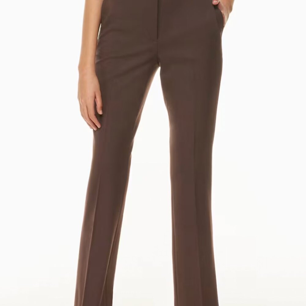 Aritzia Babaton Publish Wool Pant,  Heathered Cocoa - Size 2